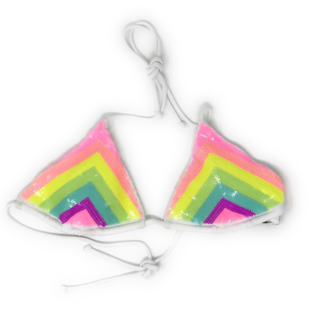 Victoria’s Secret sequin triangle bikini top